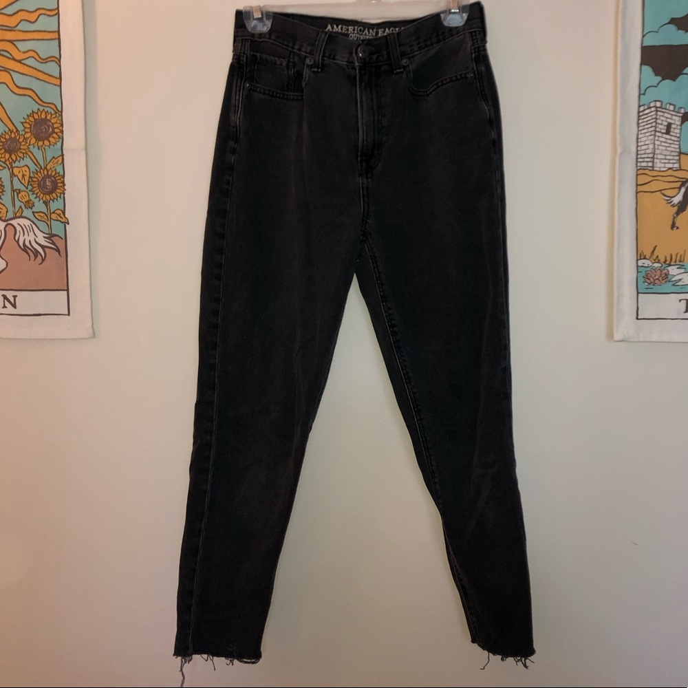 American Eagle Black Mom Jeans